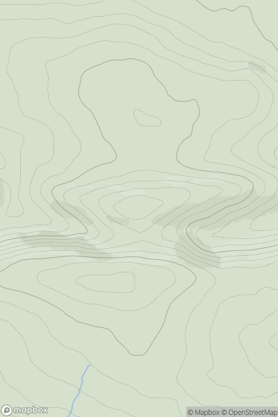 Thumbnail image for Hangman's Hill [South West England] showing contour plot for surrounding peak